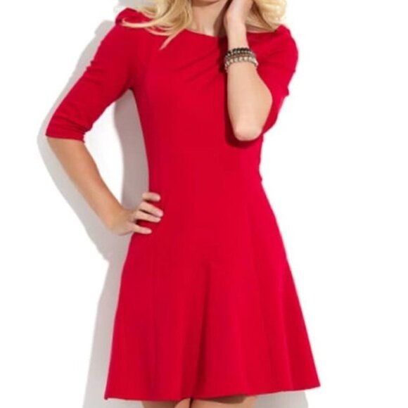 zara red sheath open back mini dress size Small - Picture 2 of 15